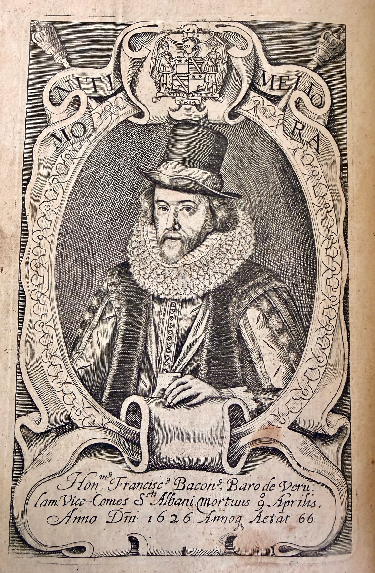 Francis Bacon — Resuscitatio, Third Edition, 1671 — Complete with Both Portraits