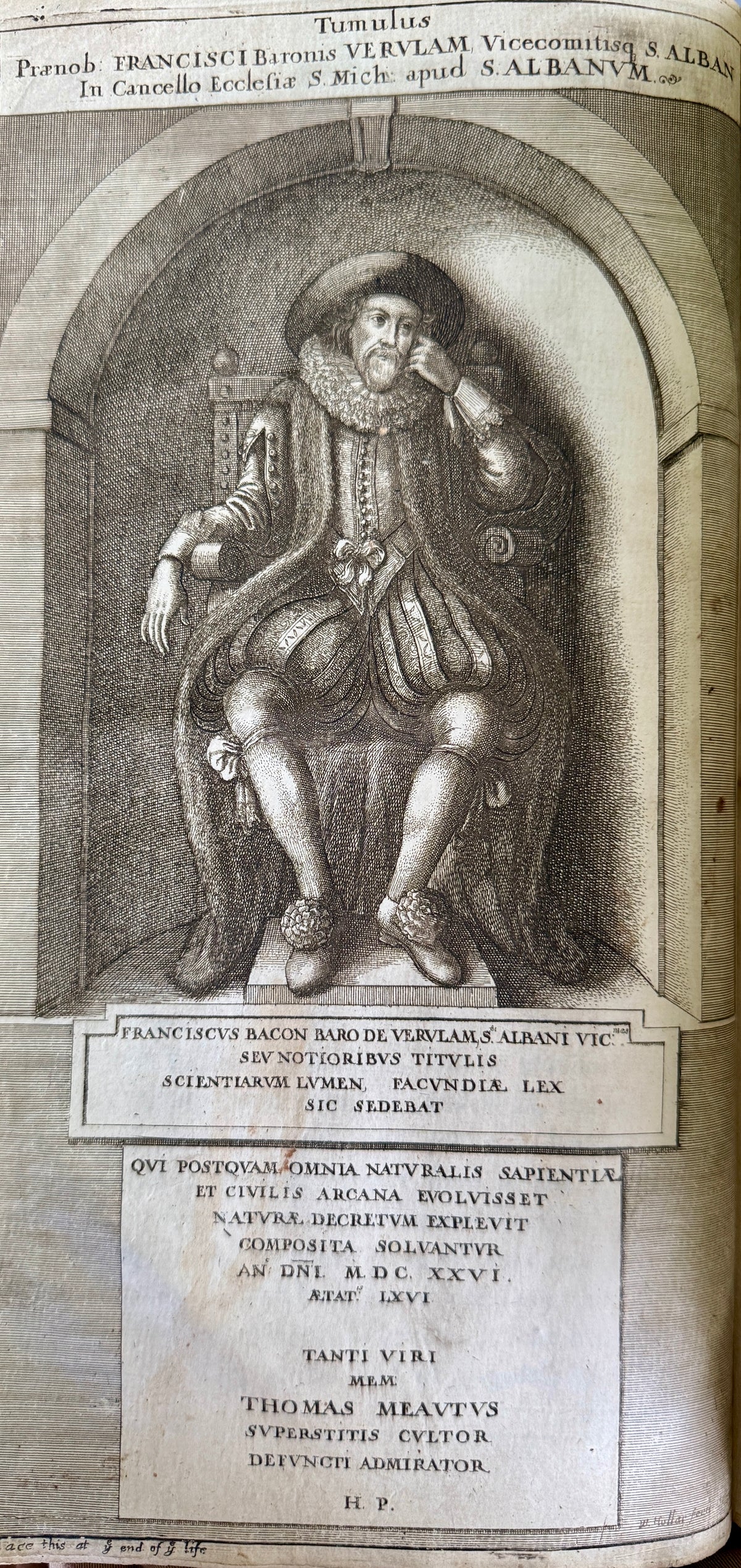 Francis Bacon — Resuscitatio, Third Edition, 1671 — Complete with Both Portraits