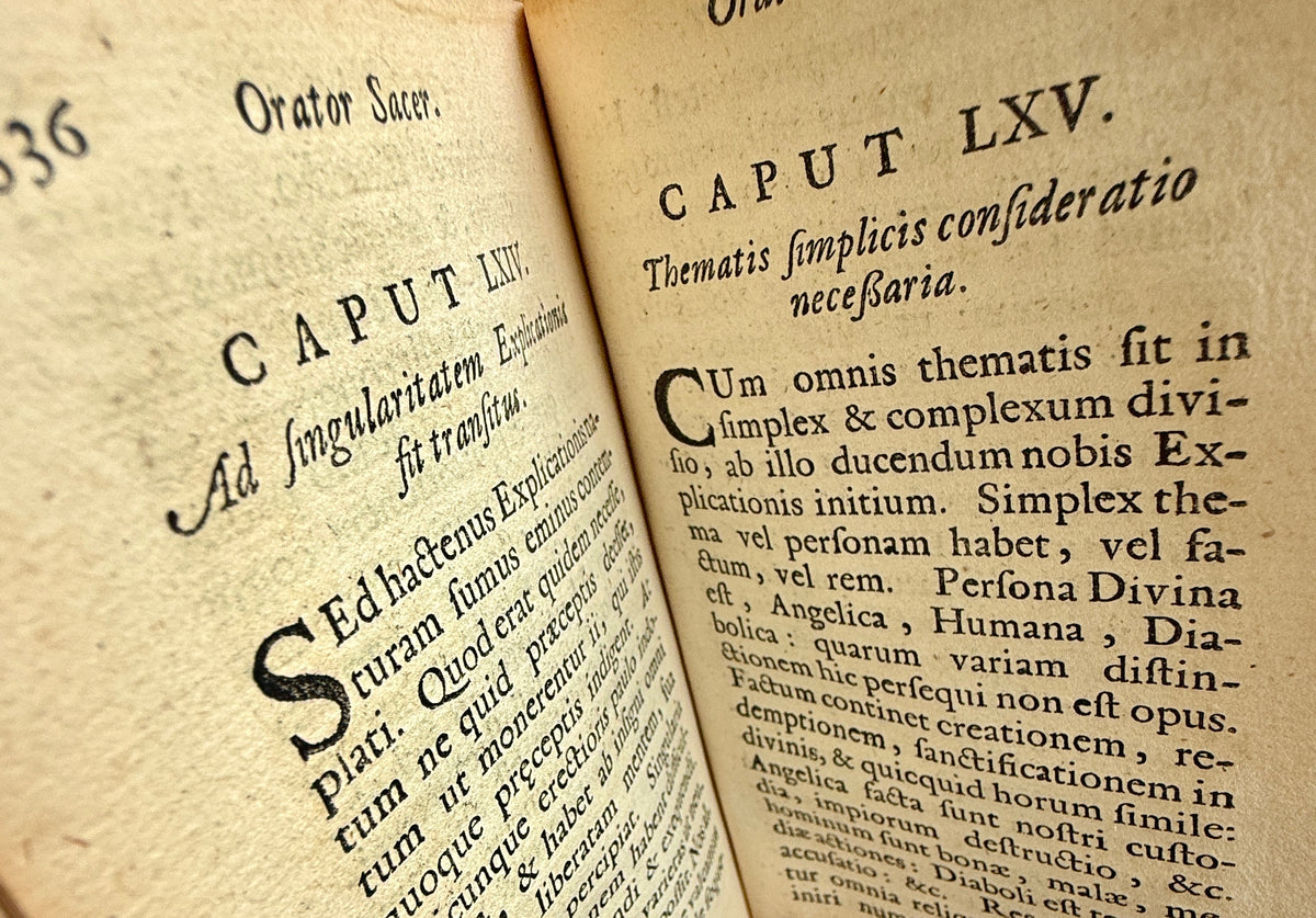 WOLZOGEN, Ludwig. Orator sacer. Utrecht, 1671. First edition.