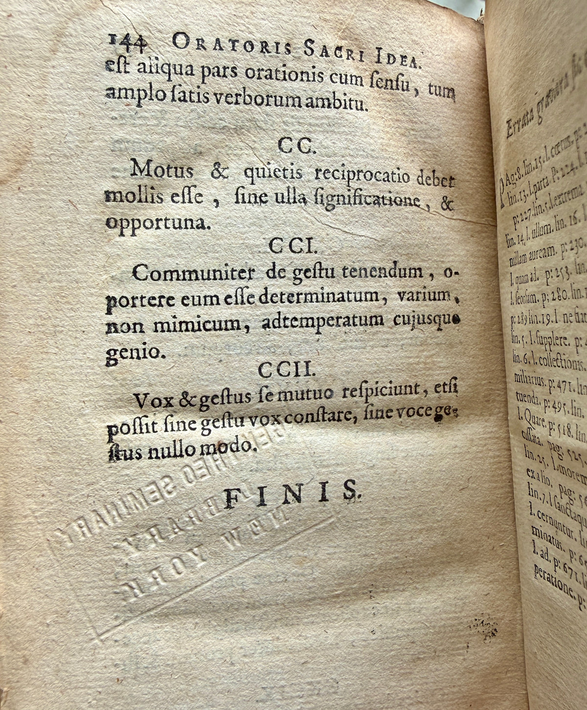 WOLZOGEN, Ludwig. Orator sacer. Utrecht, 1671. First edition.