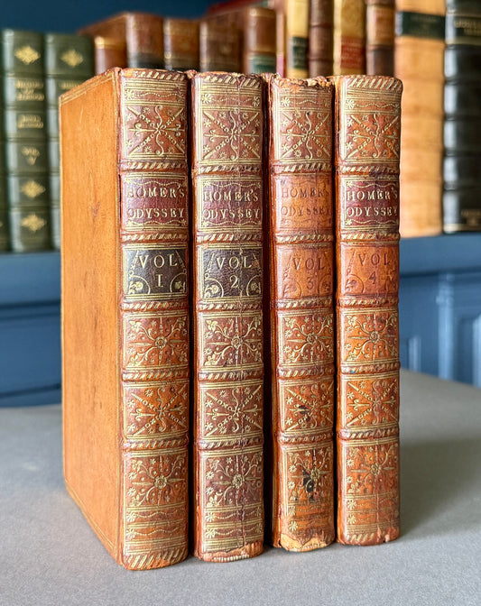 HOMER. The Odyssey. Translated by Alexander Pope. Four volumes. London, 1771.
