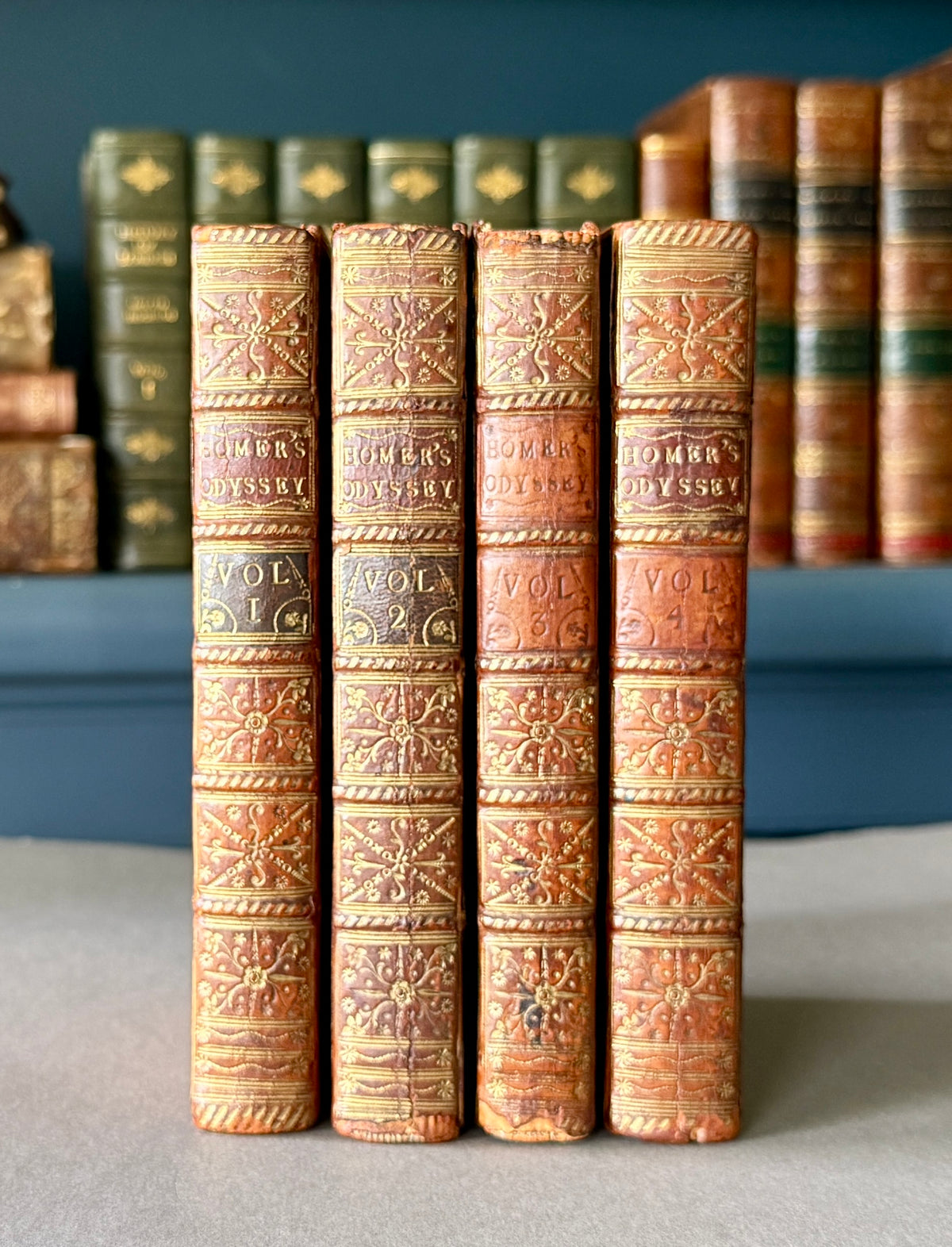 HOMER. The Odyssey. Translated by Alexander Pope. Four volumes. London, 1771.