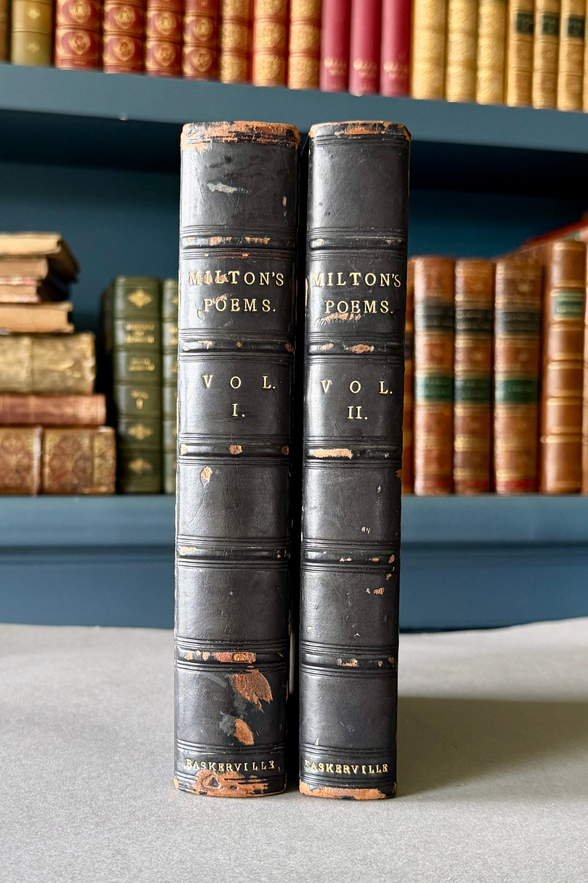 John Milton — Paradise Lost & Paradise Regain’d — John Baskerville, 1758 — First Baskerville Editions — Merchant Taylors’ Company Armorial Copy