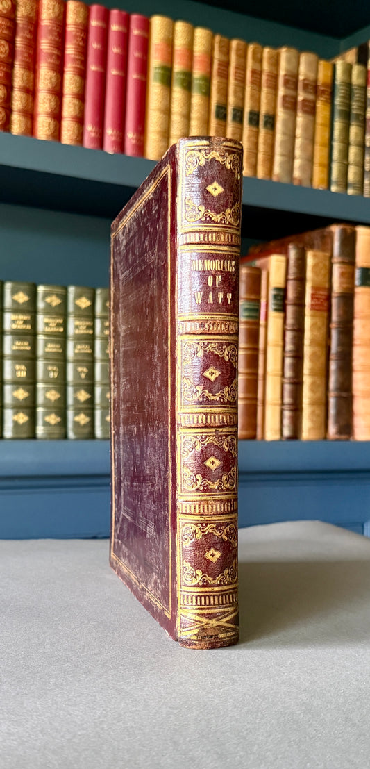Williamson — Memorials of James Watt — 1856 First Edition — Alexander McKenzie Ross Association Copy — Campbell Bryson Montreal Binding