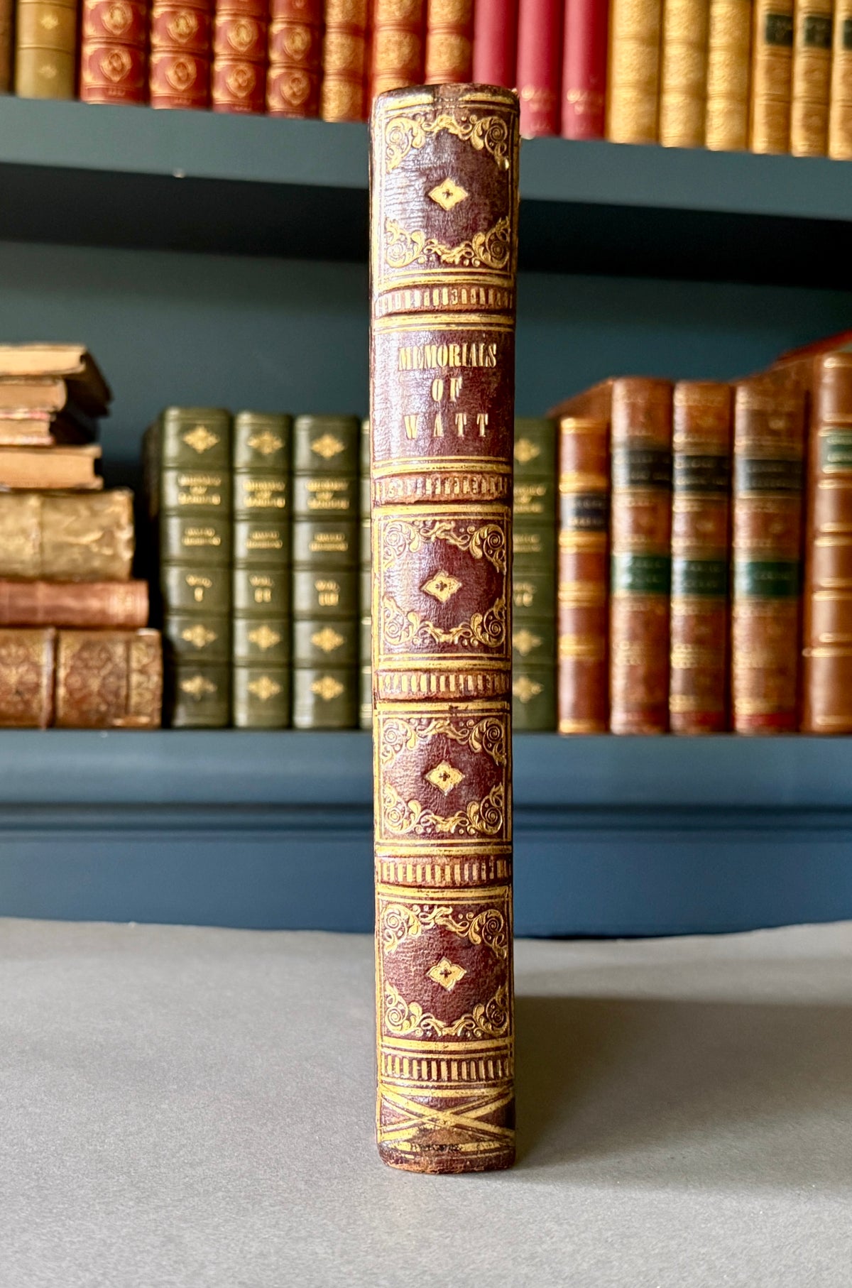 Williamson — Memorials of James Watt — 1856 First Edition — Alexander McKenzie Ross Association Copy — Campbell Bryson Montreal Binding