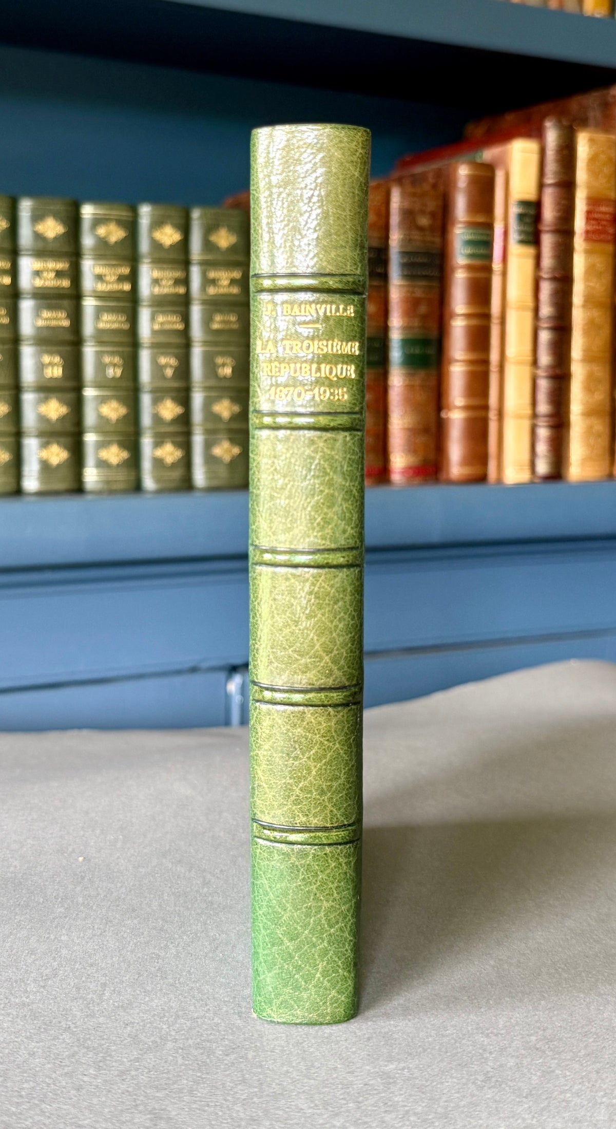 Jacques Bainville – La Troisième République 1870–1935 – 1935 First Edition, Presentation Copy to André Maurois, Fine Morocco