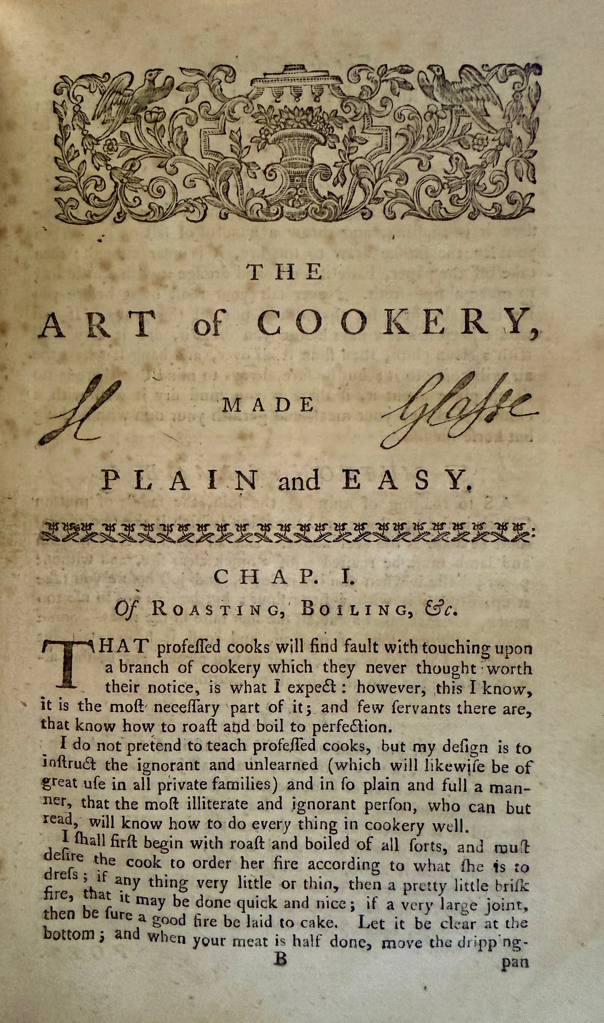 Hannah Glasse – The Art of Cookery, Made Plain and Easy – 1767 – G. Walton Copy
