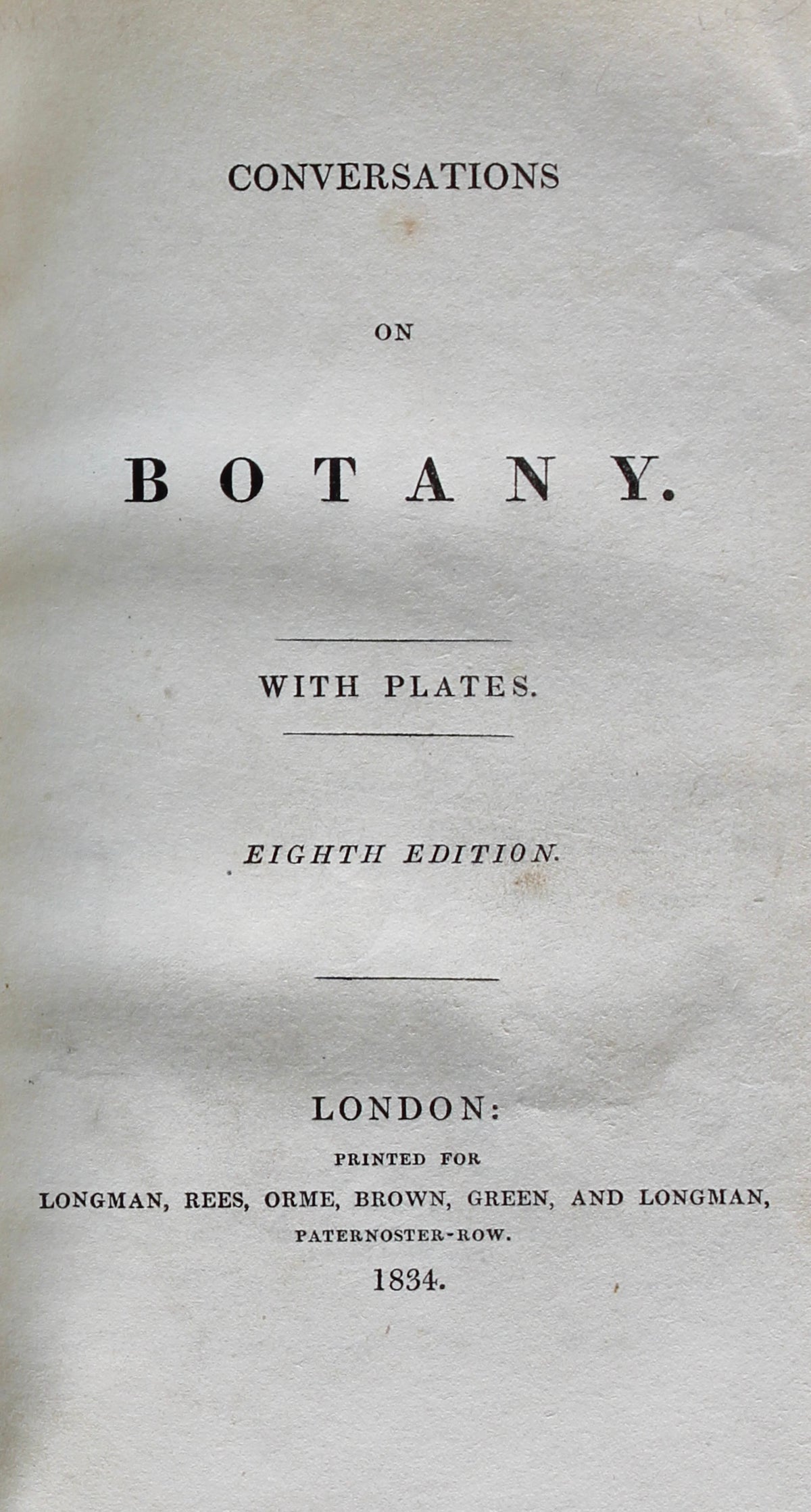 Conversations on Botany — Fitton. Eighth Edition (1834)