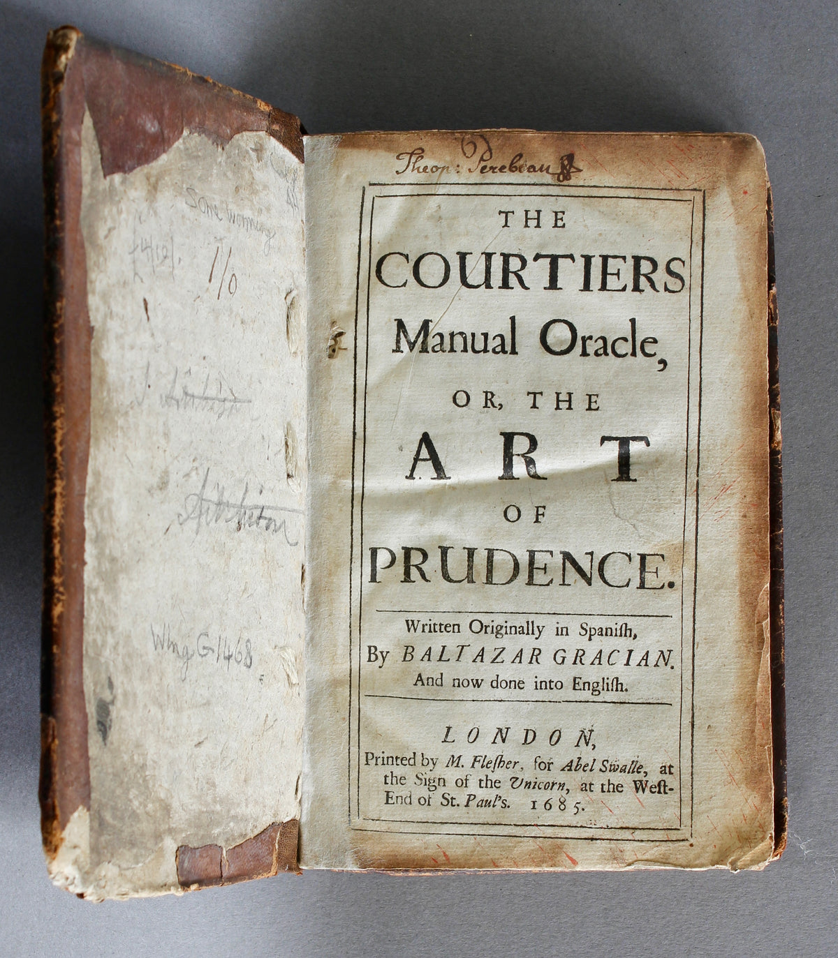 The Courtiers Manual Oracle, or, The Art of Prudence — First English Edition, 1685