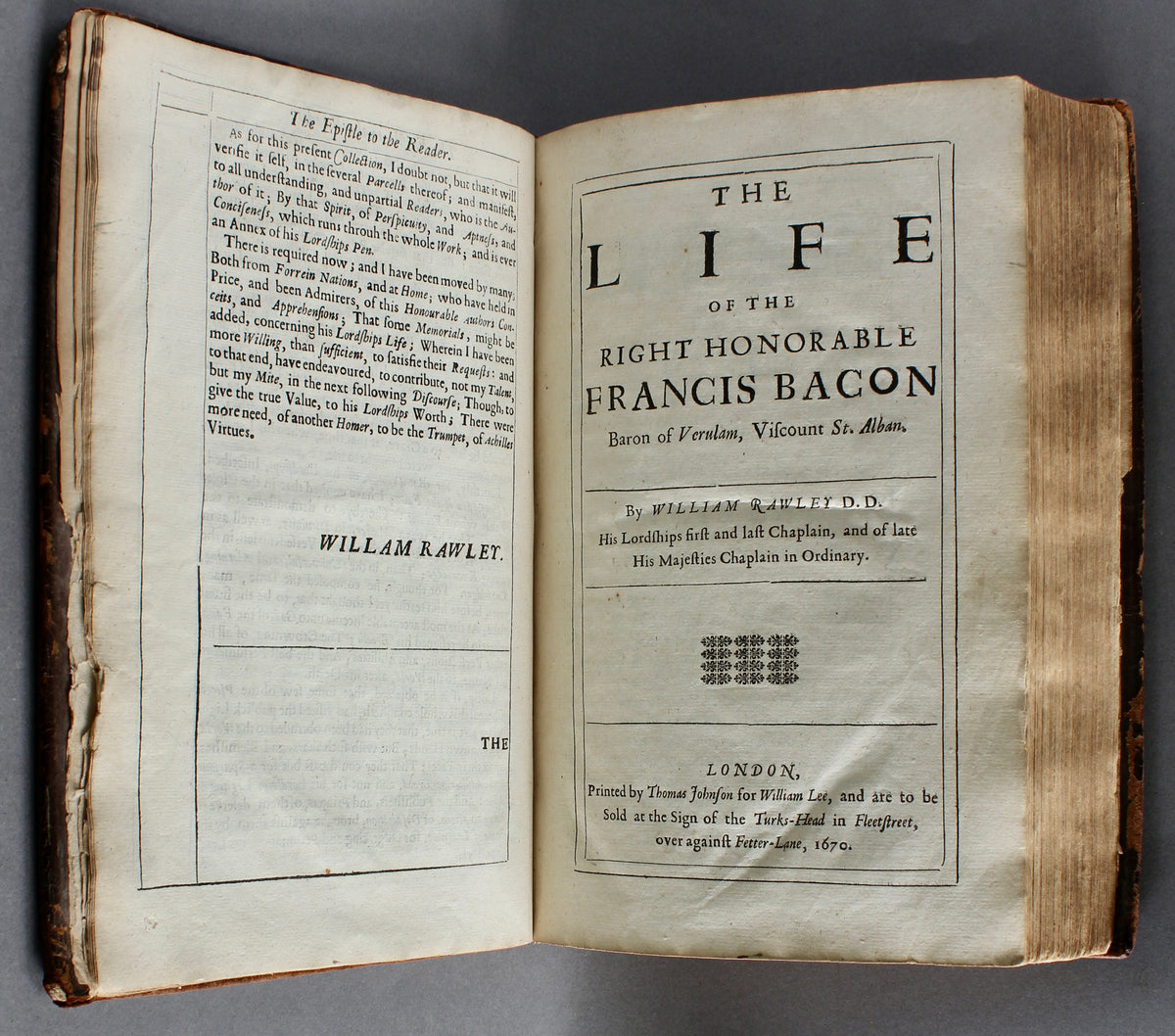 Francis Bacon — Resuscitatio, Third Edition, 1671 — Complete with Both Portraits