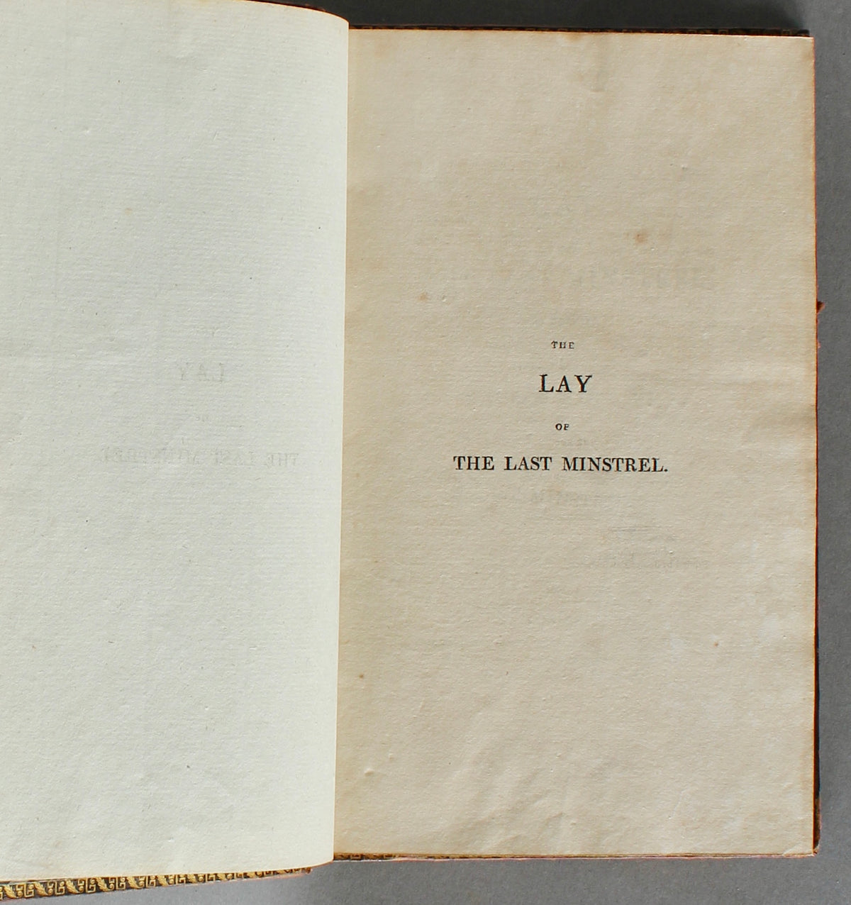 Scott — The Lay of the Last Minstrel — Second Edition, 1805 — Neoclassical Gilt Calf