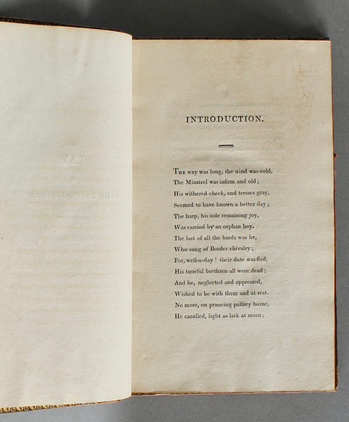 Scott — The Lay of the Last Minstrel — Second Edition, 1805 — Neoclassical Gilt Calf