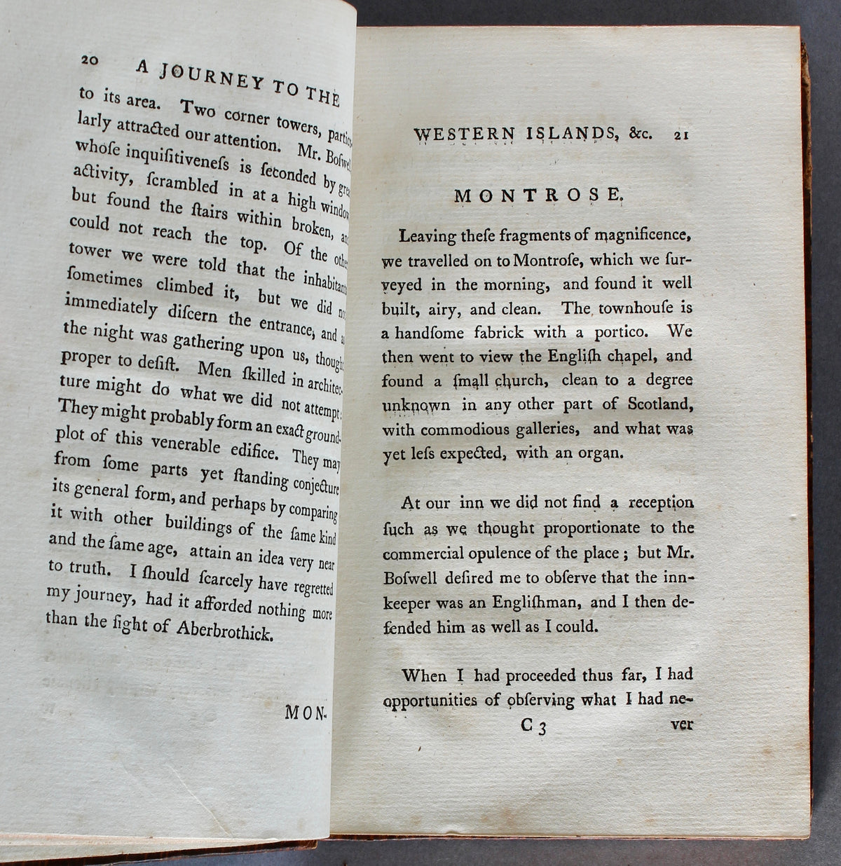Samuel Johnson – A Journey to the Western Islands of Scotland – First Edition, 1775