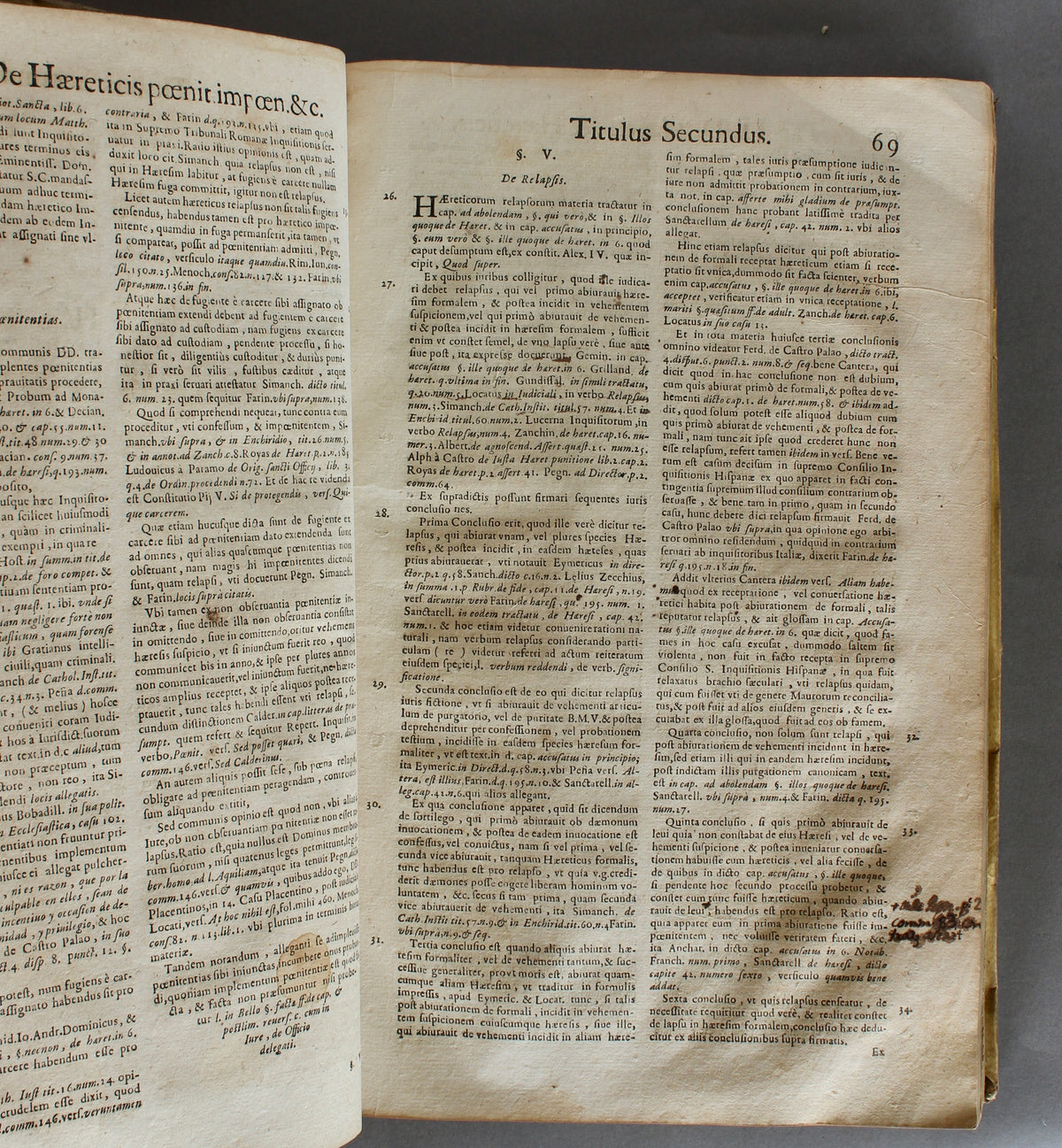 Carena – Tractatus de Officio Sanctissimae Inquisitionis, Lyon 1669 – Extensively Annotated Spanish Copy