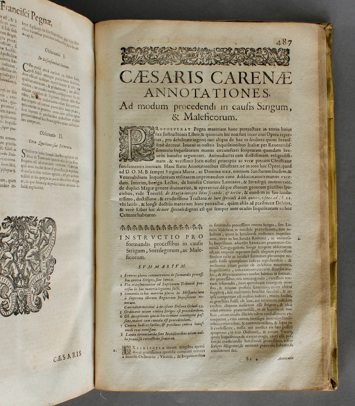 Carena – Tractatus de Officio Sanctissimae Inquisitionis, Lyon 1669 – Extensively Annotated Spanish Copy