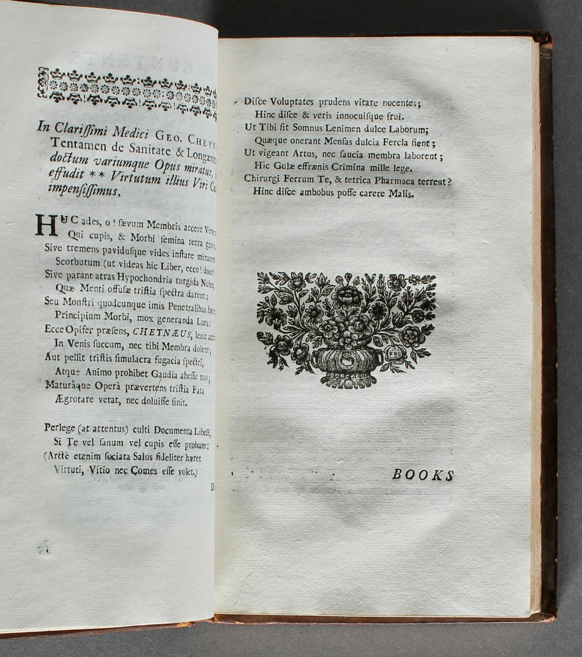 CHEYNE, George. An Essay of Health and Long Life. Sixth edition. London, 1725.