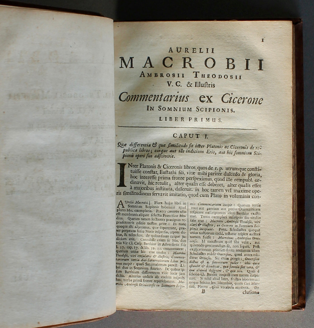 Macrobius — Opera — First Edition Printed in England, 1694 — Macrobian World Map