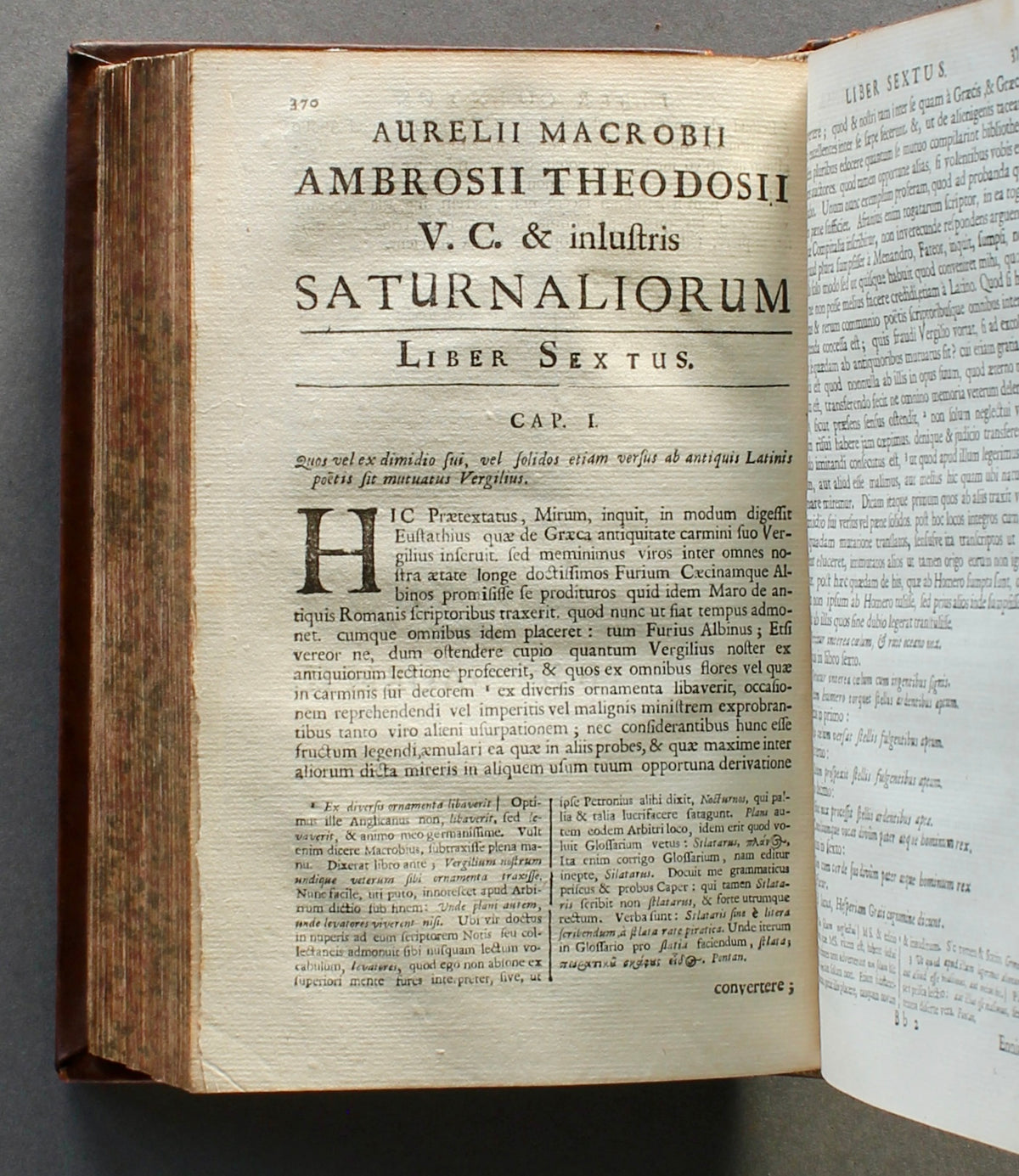 Macrobius — Opera — First Edition Printed in England, 1694 — Macrobian World Map