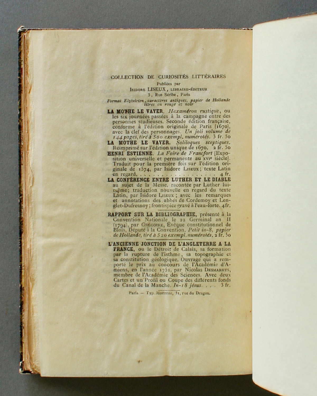 Sinistrari — De la Démonialité — 1875 First Edition, No. 144/598 — Alfred Clériceau Copy in Japoniste Binding