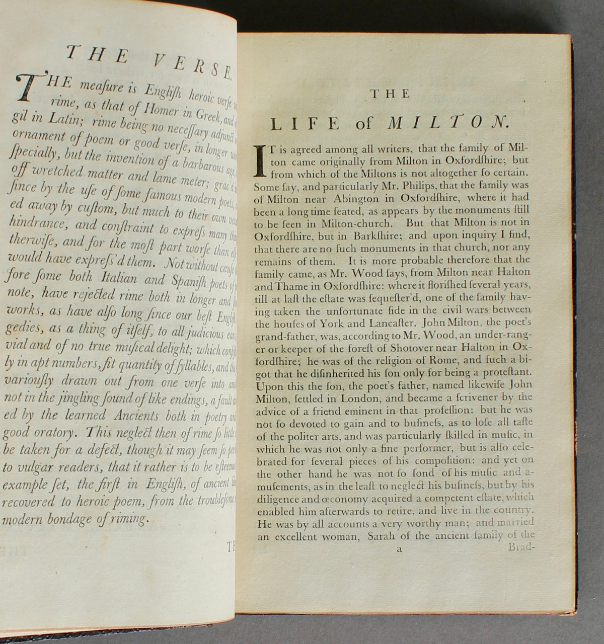 John Milton — Paradise Lost & Paradise Regain’d — John Baskerville, 1758 — First Baskerville Editions — Merchant Taylors’ Company Armorial Copy