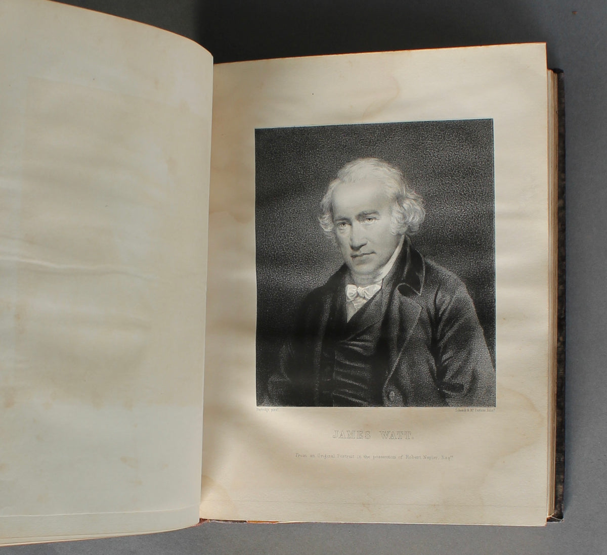 Williamson — Memorials of James Watt — 1856 First Edition — Alexander McKenzie Ross Association Copy — Campbell Bryson Montreal Binding