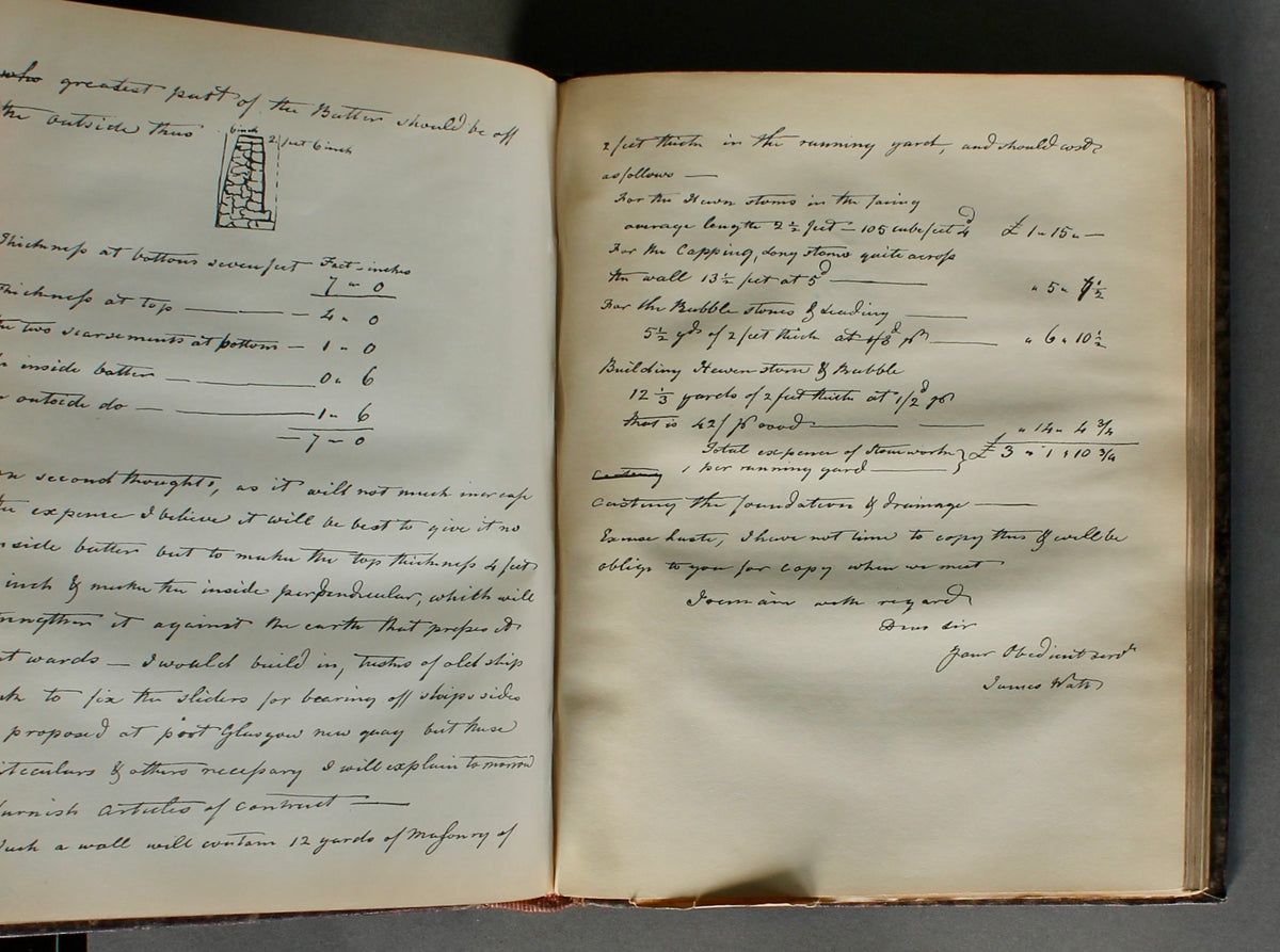 Williamson — Memorials of James Watt — 1856 First Edition — Alexander McKenzie Ross Association Copy — Campbell Bryson Montreal Binding