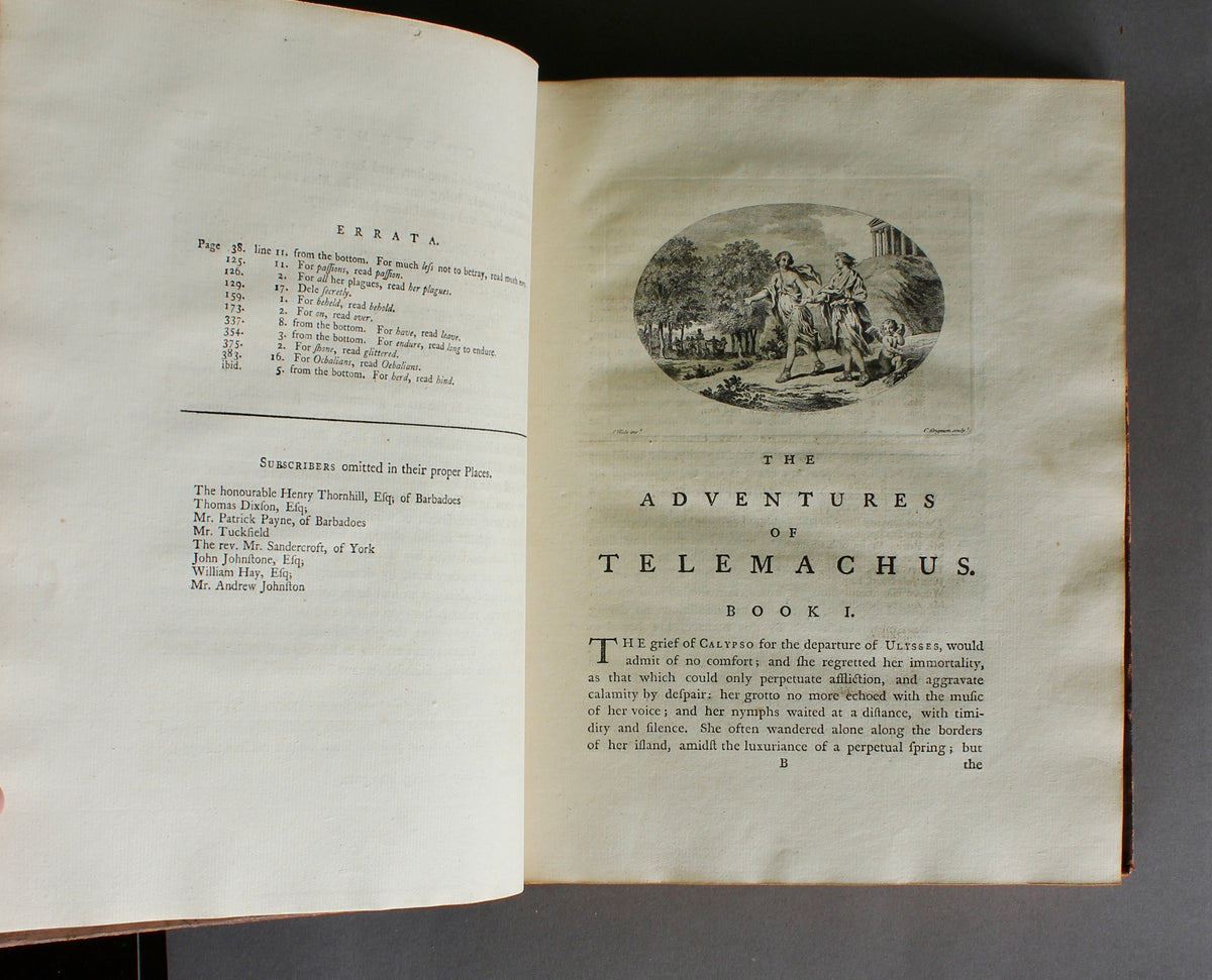 Fénelon — The Adventures of Telemachus, First Hawkesworth Translation, 1768