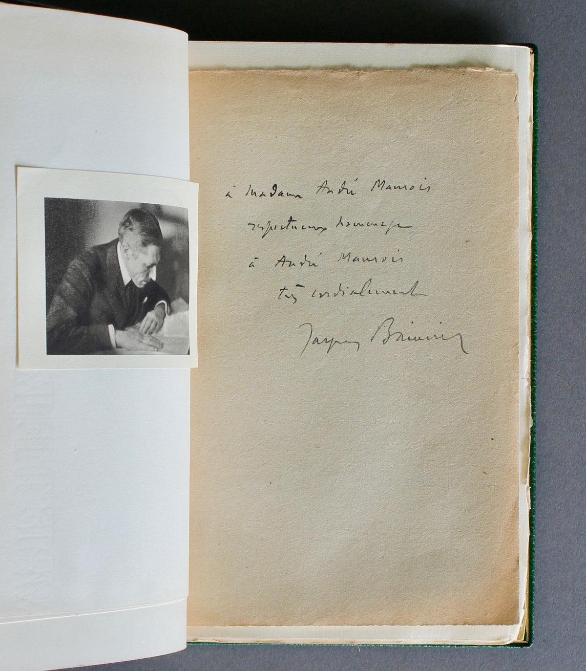 Jacques Bainville – La Troisième République 1870–1935 – 1935 First Edition, Presentation Copy to André Maurois, Fine Morocco