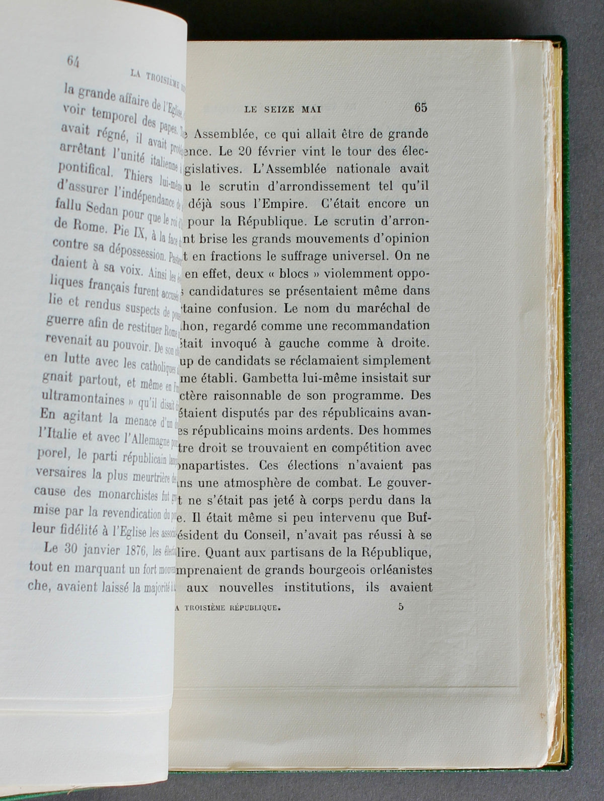 Jacques Bainville – La Troisième République 1870–1935 – 1935 First Edition, Presentation Copy to André Maurois, Fine Morocco
