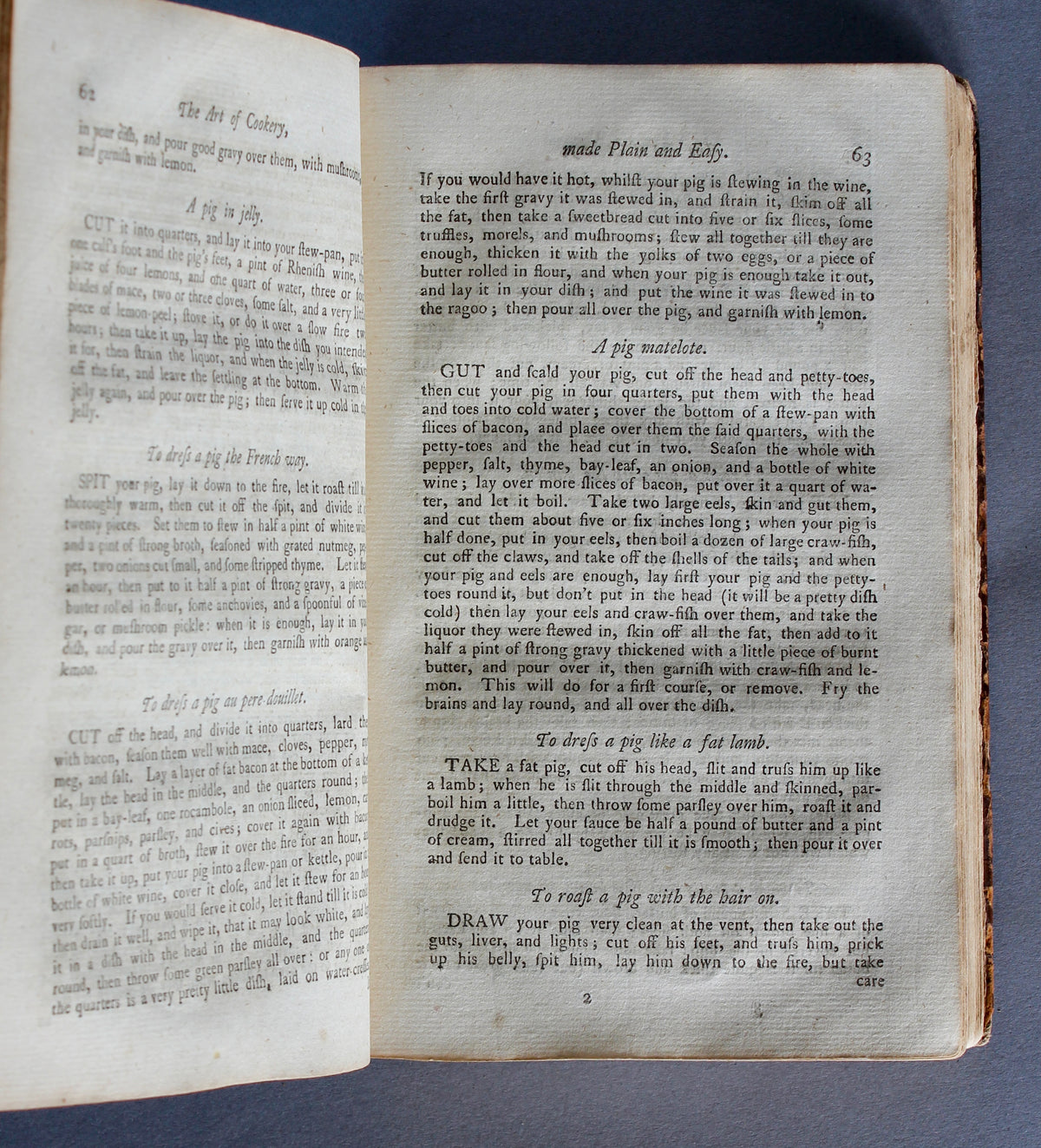 Hannah Glasse – The Art of Cookery, Made Plain and Easy – 1767 – G. Walton Copy