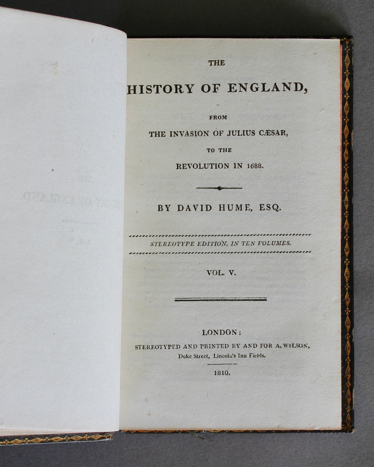 Hume & Smollett – The History of England – 16 Volumes – 1810–12 – Captain John Kent, 95th Rifles Provenance
