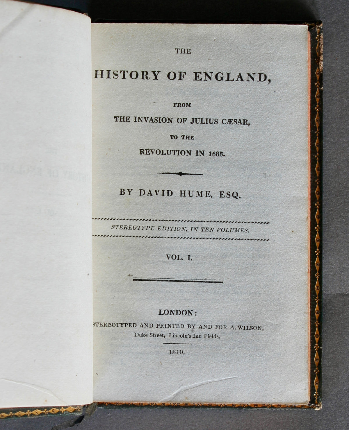 Hume & Smollett – The History of England – 16 Volumes – 1810–12 – Captain John Kent, 95th Rifles Provenance