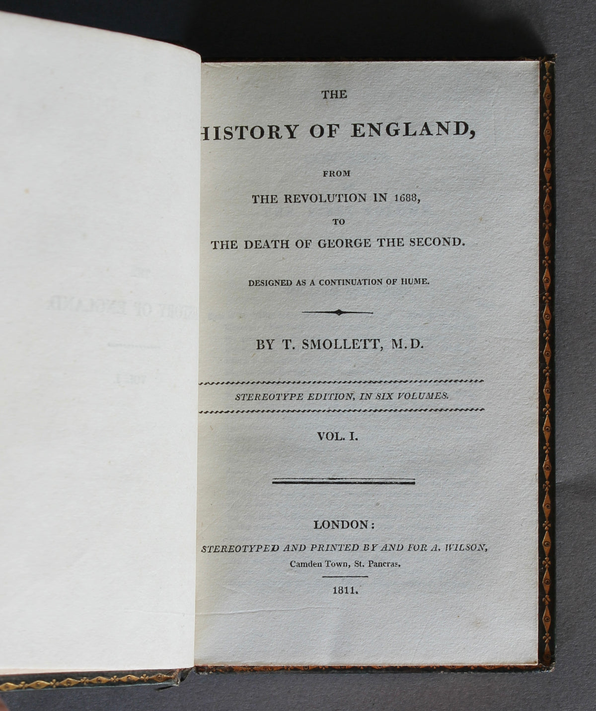 Hume & Smollett – The History of England – 16 Volumes – 1810–12 – Captain John Kent, 95th Rifles Provenance