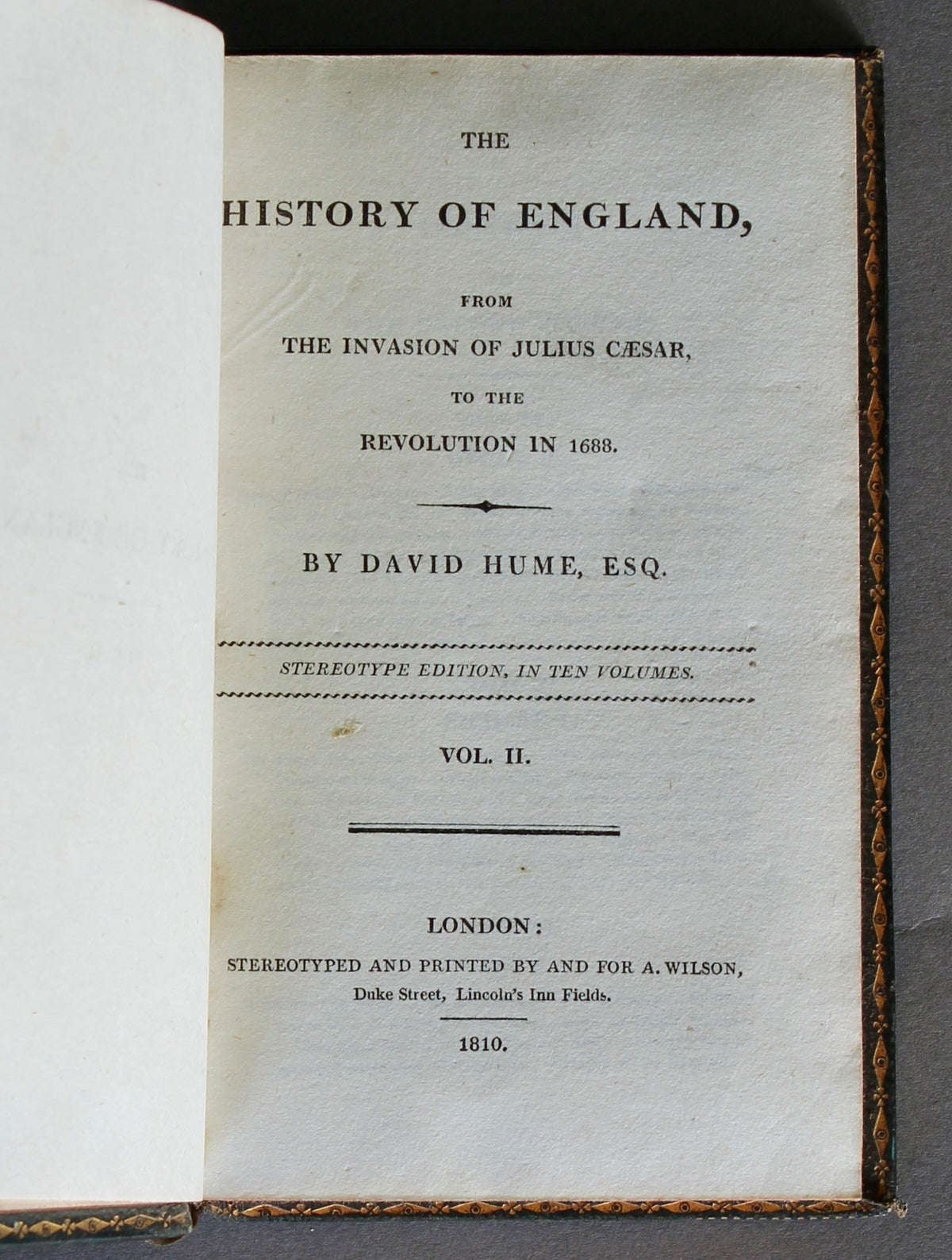 Hume & Smollett – The History of England – 16 Volumes – 1810–12 – Captain John Kent, 95th Rifles Provenance