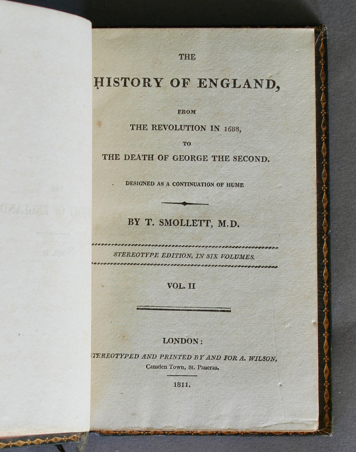 Hume & Smollett – The History of England – 16 Volumes – 1810–12 – Captain John Kent, 95th Rifles Provenance