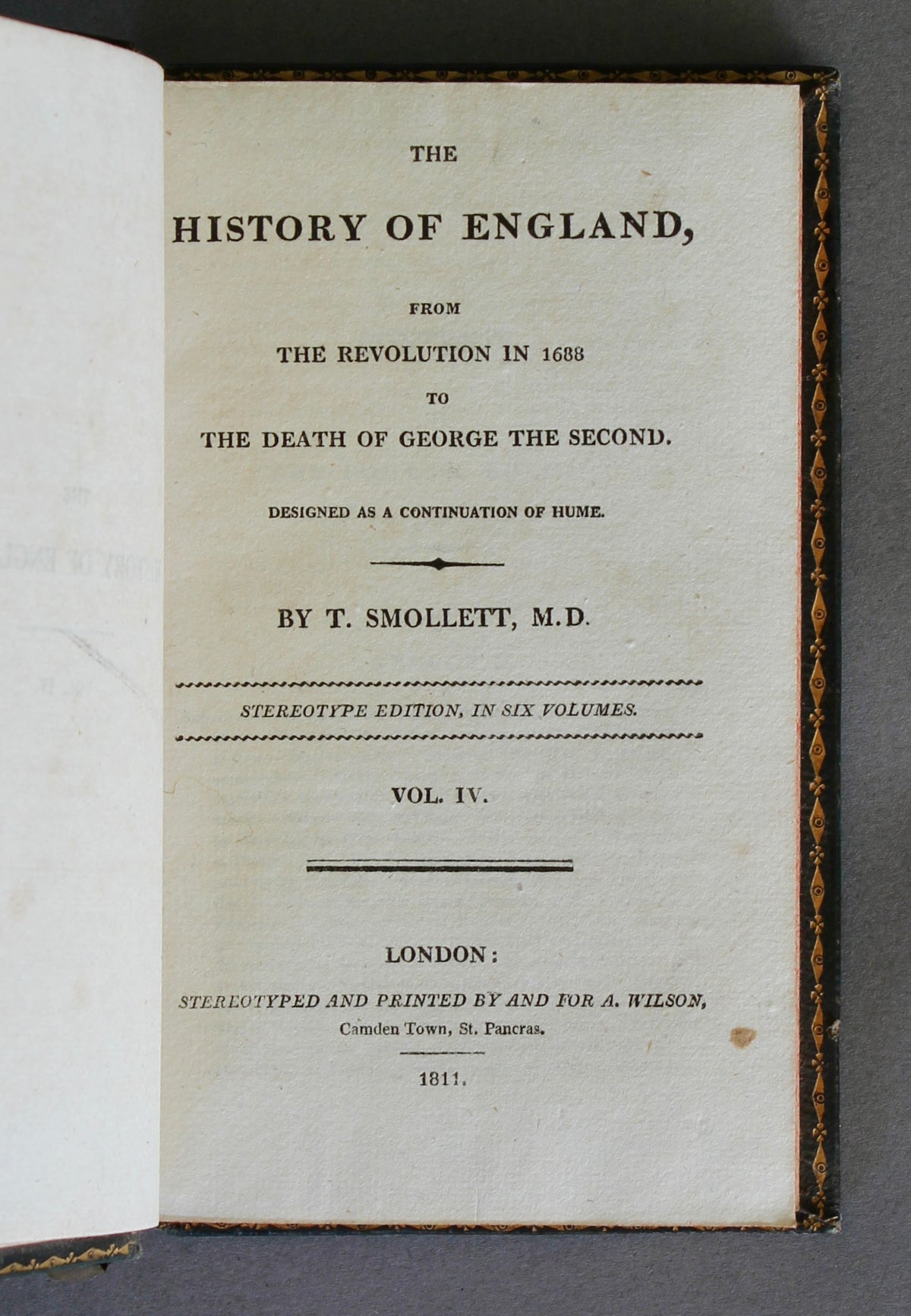 Hume & Smollett – The History of England – 16 Volumes – 1810–12 – Captain John Kent, 95th Rifles Provenance