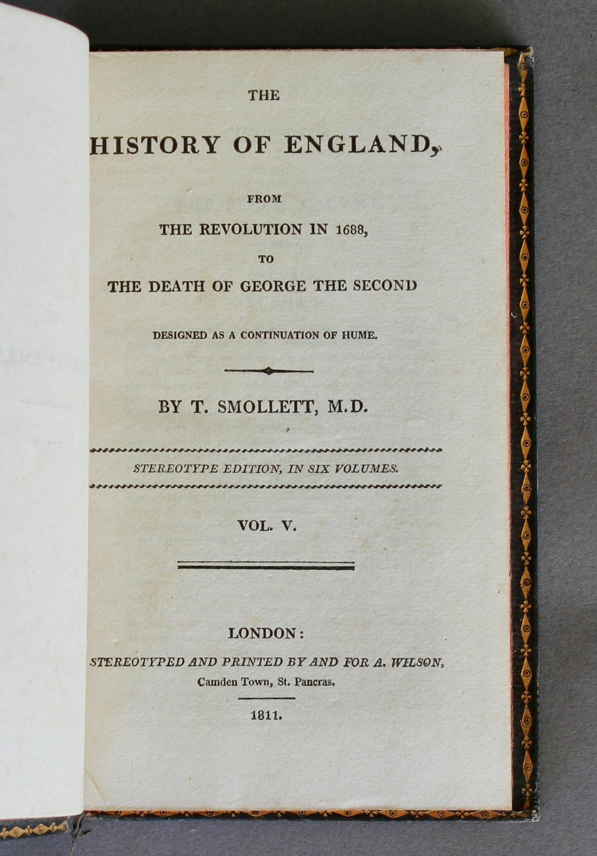 Hume & Smollett – The History of England – 16 Volumes – 1810–12 – Captain John Kent, 95th Rifles Provenance