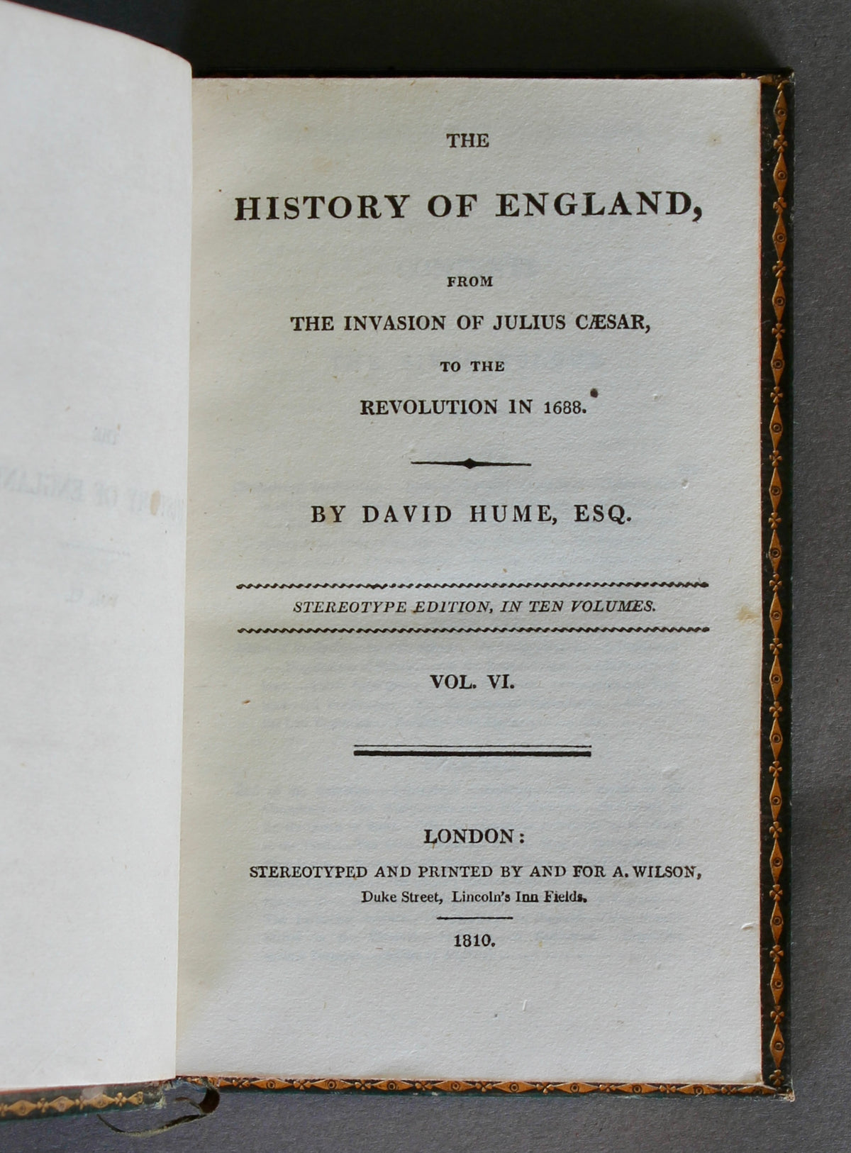 Hume & Smollett – The History of England – 16 Volumes – 1810–12 – Captain John Kent, 95th Rifles Provenance