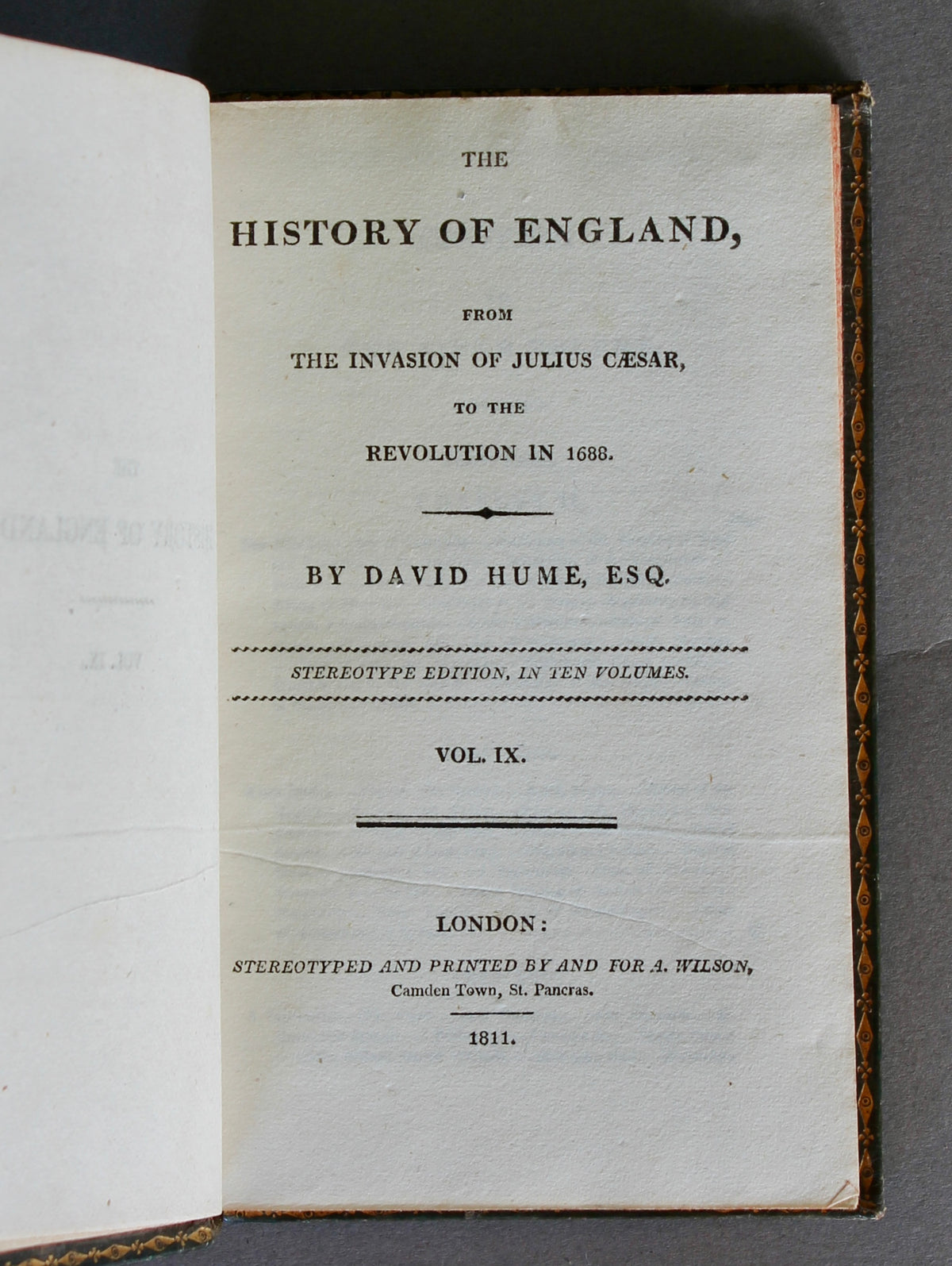 Hume & Smollett – The History of England – 16 Volumes – 1810–12 – Captain John Kent, 95th Rifles Provenance