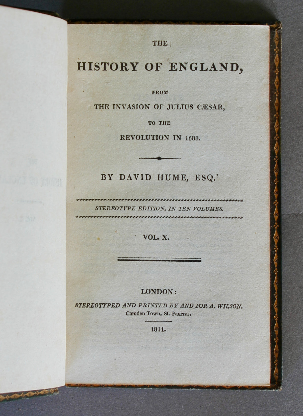 Hume & Smollett – The History of England – 16 Volumes – 1810–12 – Captain John Kent, 95th Rifles Provenance